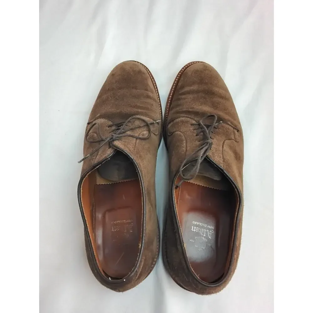 Alden New England Suede Dress Shoes Size 12 B/D Brown Leather #Z5780